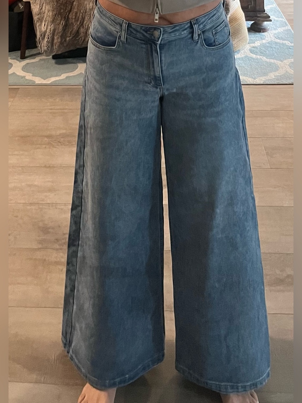wild fable Light Blue Wide-Leg Jeans